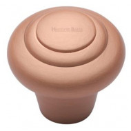 Ringed Cabinet Knobs Satin Rose Gold