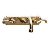 taps with scroll handle small bell and arched spout