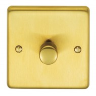 single dimmer in satin brass