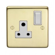 polished brass example with white switch