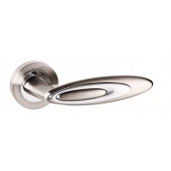 dual finish nickel lever door handles