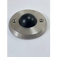 Slim Wall Door Stops. Satin Stainless Steel.