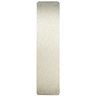 stainless steel sss push plate example with radiussed corners