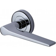 Gio Lever Handles on Rose in Polished Chrome