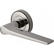 Gio Lever Handles on Rose in Polished Nickel