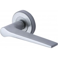 Gio Lever Handles on Rose in Satin Chrome