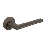 Bayliss Lever Handles On Rose in Titanium Bronze