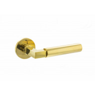 Covas Lever Handles On Rose in Raw Brass