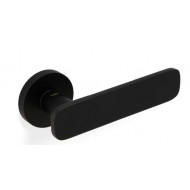 Valli H1050 Lever Handles on Round Rose in Matt Black