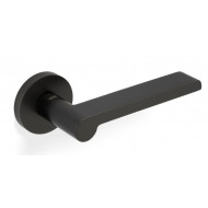 Valli H1054 Lever Handles on Round Rose in Dark Matt Bronze