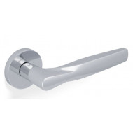 Valli H359 New York Lever Handles on Round Rose in Polished Chrome