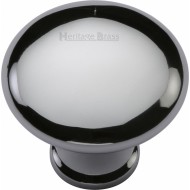 Victorian Round Cabinet Knobs Polished Chrome