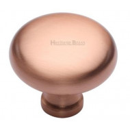 Victorian Round Cabinet Knobs Satin Rose Gold