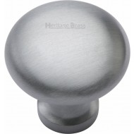 Victorian Round Cabinet Knobs Satin Chrome