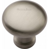 Victorian Round Cabinet Knobs Satin Nickel