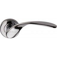 Volo Wing Lever Handles on Rose in Polished Chrome