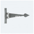 tee hinge arrow head pewter 6 inch