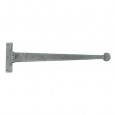 tee hinge penny end pewter 18 inch