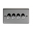 4 gang dimmer in black nickel