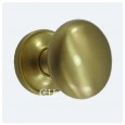 Satin Brass Door Knobs Rose B