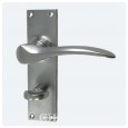 Satin Chrome Bathroom Lever Handles