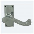Polished Chrome Short Plate Latch Lever Handles
