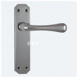 eden lever handles on plain latch backplate