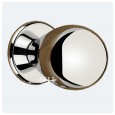 modern doorknobs in polished chrome