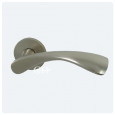 Satin nickel lever handles