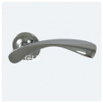 Polished chrome lever handles