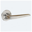 Satin chrome lever handles