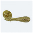 Polished brass lever handles