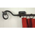 fitted beeswax black curtain pole finial