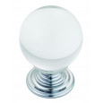 crystal and chrome cupboard knob