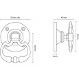 Croft Dutch Drop Handle 60mm Dimensions