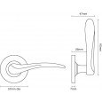 Croft Lever On Covered Rose Dimensions