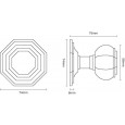 Croft Flat Octagonal Knob Dimensions