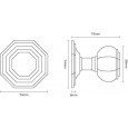 Croft Flat Octagonal Knob Dimensions
