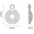 Croft Reeded Beehive Escutcheon Dimensions