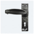 pewter lever handles with keyhole