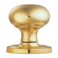 mushroom mortice knobs brass