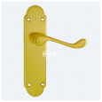 oakley lever on latch polished brass