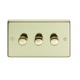 triple dimmer in polished brass