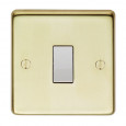 polished brass with white example