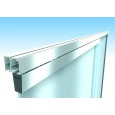 perlan continuous glass clamp and track for side panel
