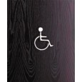 disabled toilet sign polished aluminium