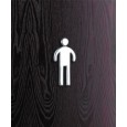 male toilet sign polished aluminium