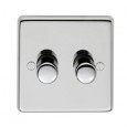 double dimmer in polished stainless