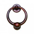 Round plate in silicon bronze rust