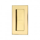 100mm Sliding or Pocket Door Flush Pulls Polished Brass